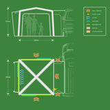 AirTek Alder Hub 3x3 - Inflatable Driveaway Awning