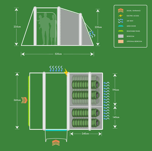 POLTEK ASHDOWN 4.0 - Steel Pole Family Tent