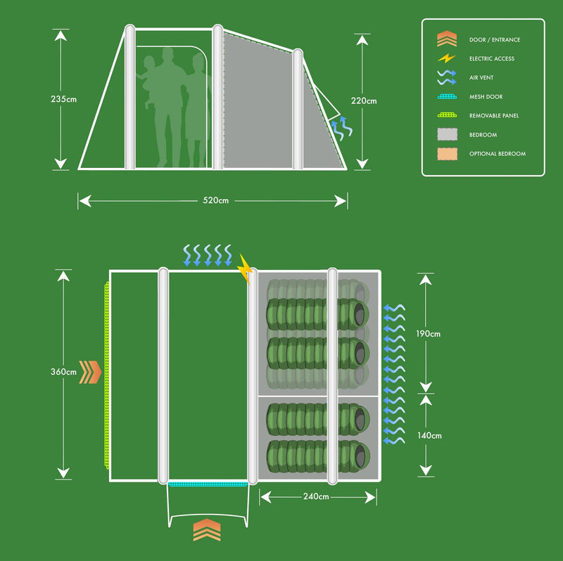 POLTEK ASHDOWN 4.0 - Steel Pole Family Tent