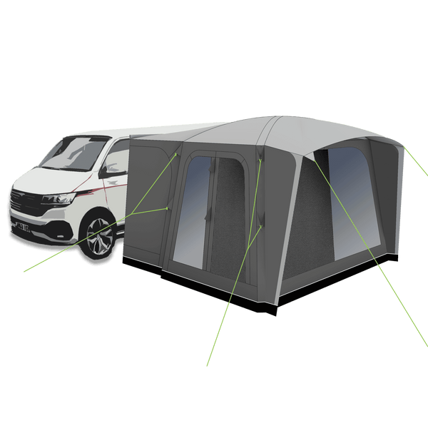 Airtek Alder Hub 3x2 - Inflatable Driveaway Awning