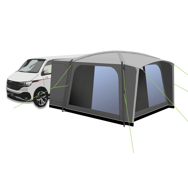 PolTek Alder Hub 3x3 - Steel Pole Driveaway Awning