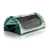 Swag tent product image with reflection