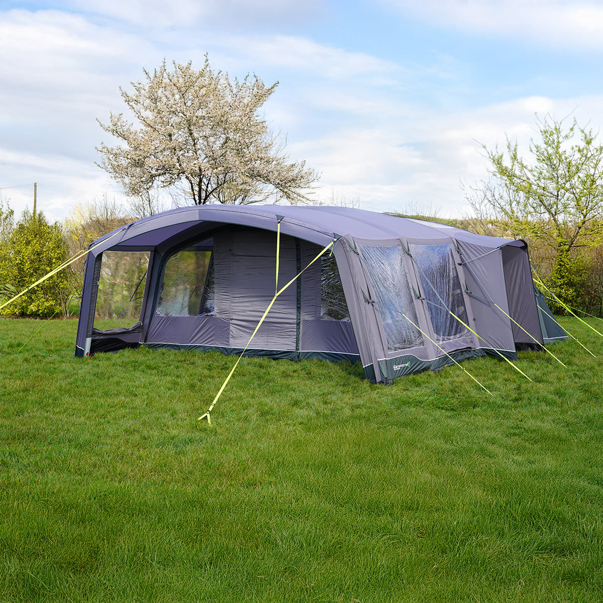 8 berth inflatable tent AirTek Sherwood 8.0 - Premium Family Cartrend Eisschaber-Handschuh ab € RV Camping Wähle Deine Farbe:Rot round camping in any